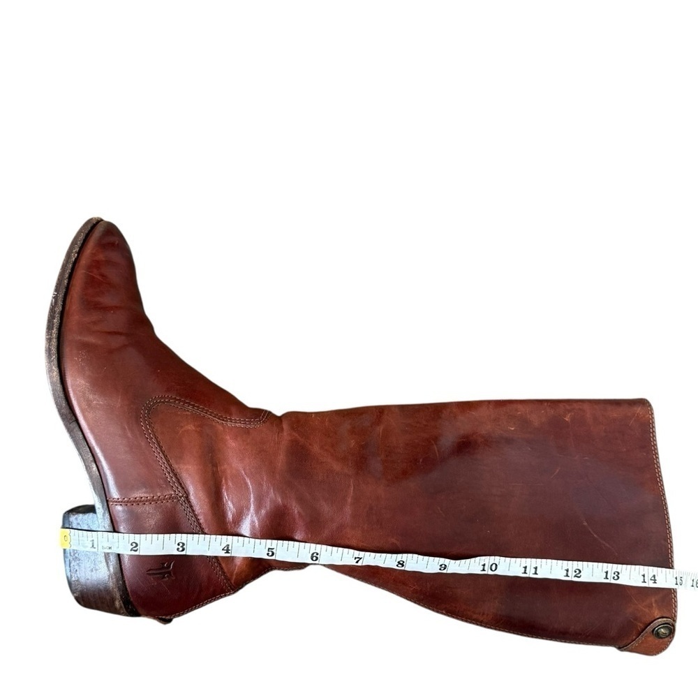 Frye Button Brown Leather Zip Riding 6M 3475894 - Picture 12 of 17